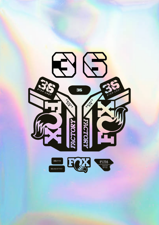 Naklejki na amortyzator Fox 36
