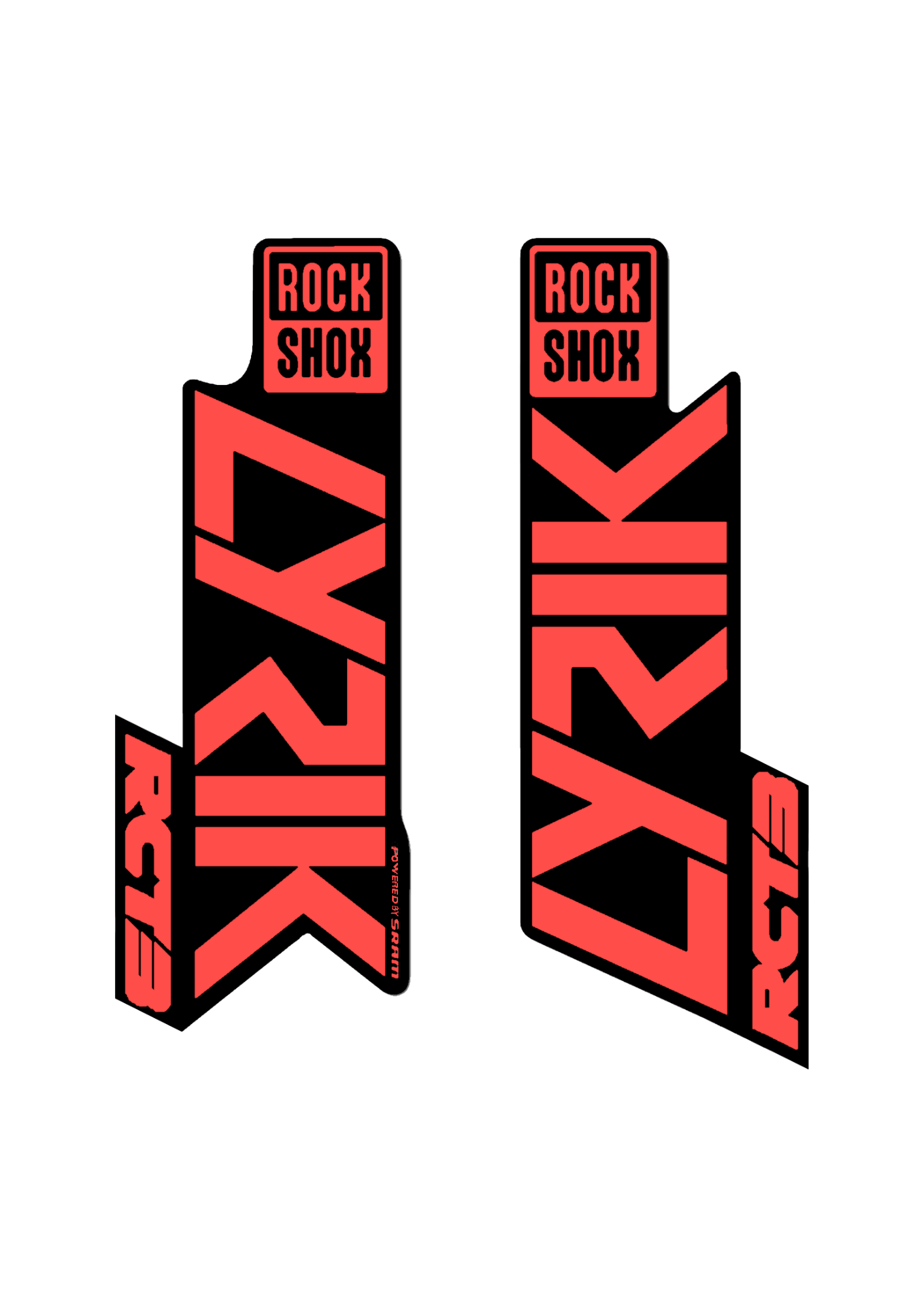 Naklejka na amortyzator Rock Shox Lyrik RCT3