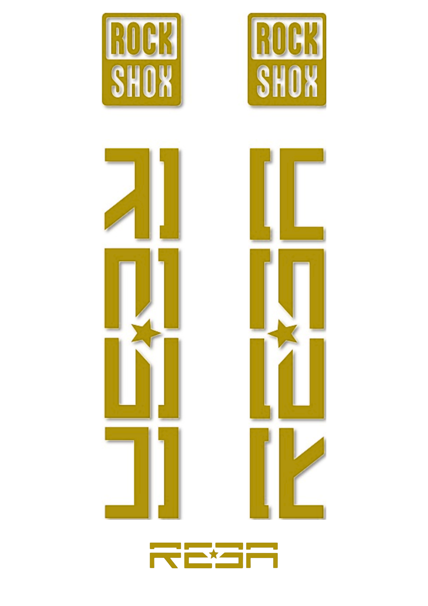 Naklejka na amortyzator Rock Shox Reba