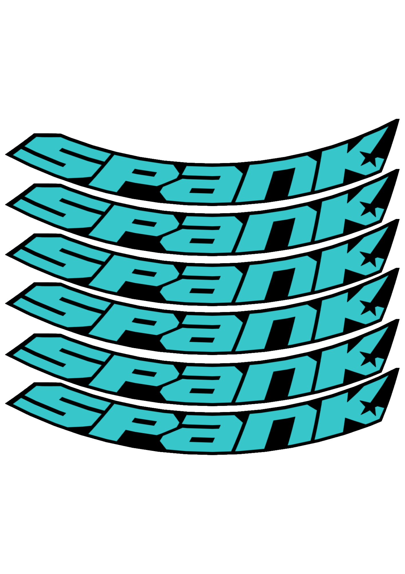 Naklejki na obręcz Spank Spike 26 (6 sztuk)