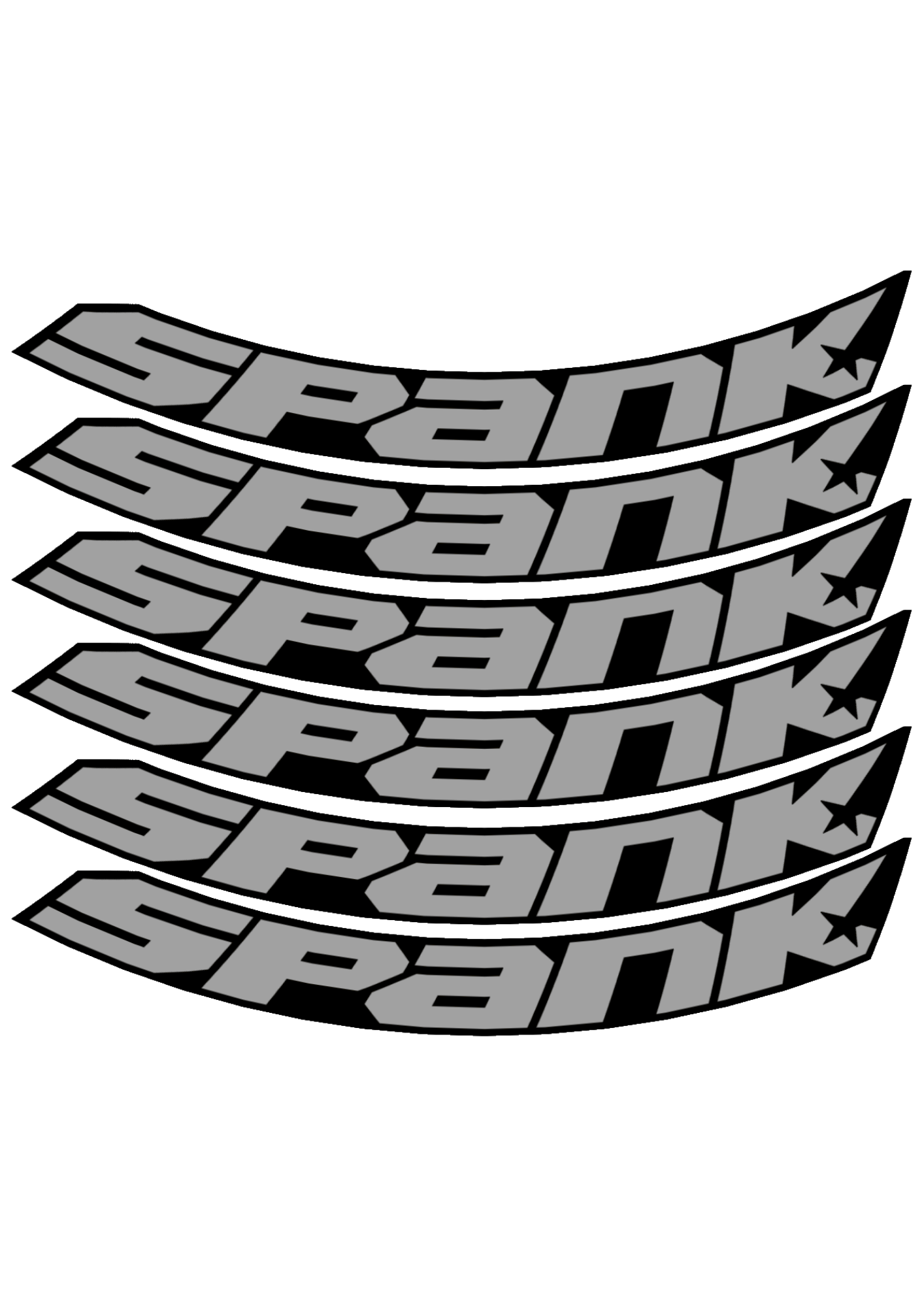 Naklejki na obręcz Spank Spike 26 (6 sztuk)