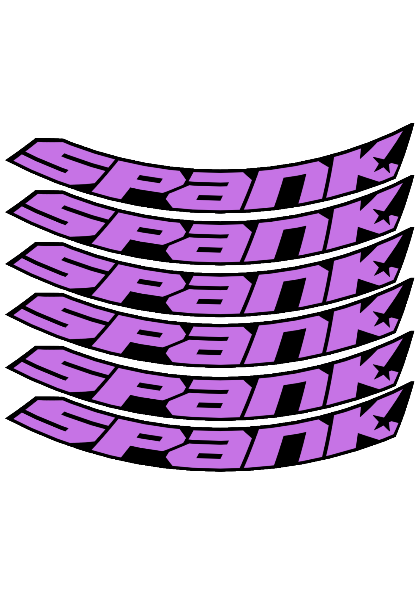 Naklejki na obręcz Spank Spike 26 (6 sztuk)