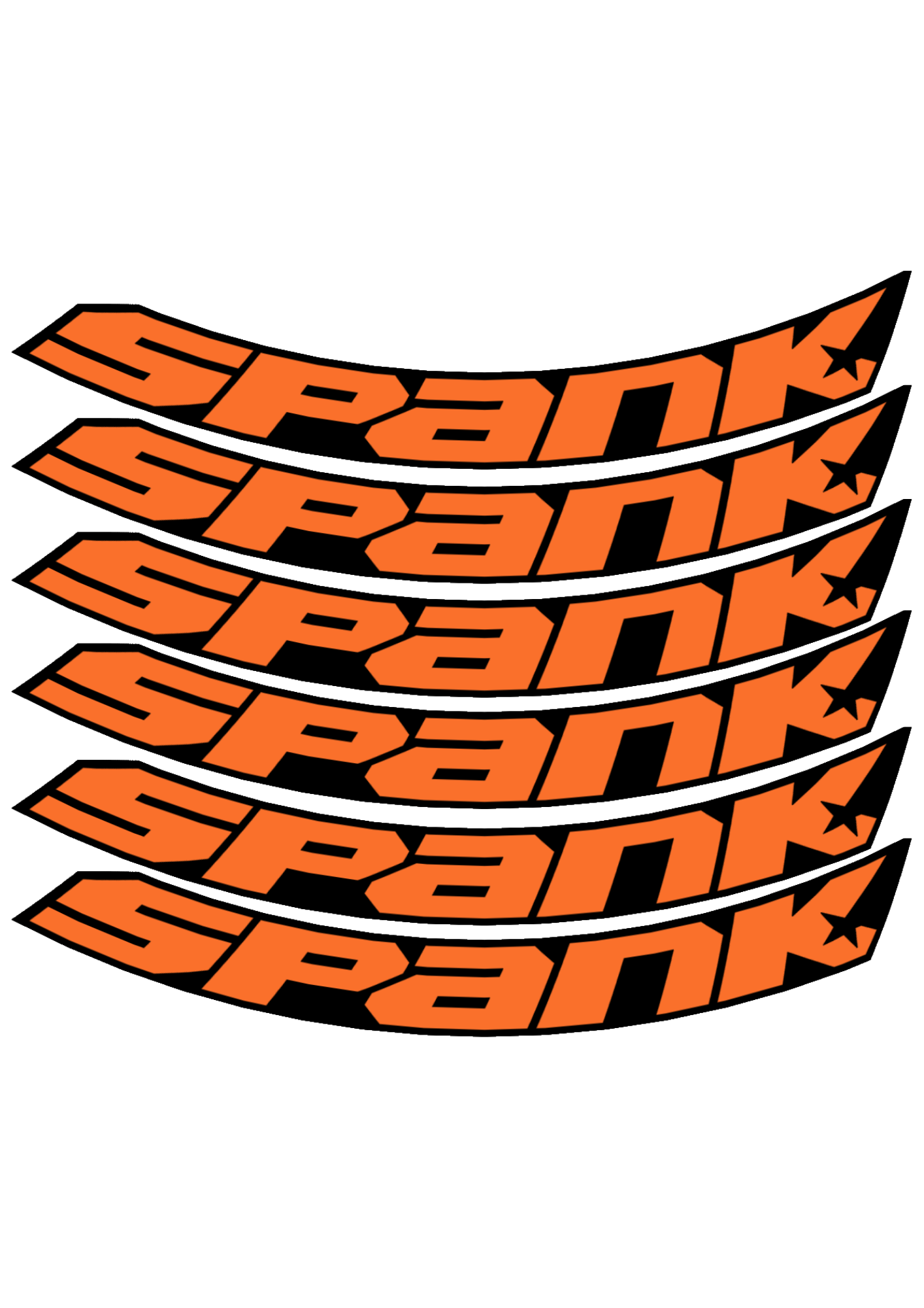 Naklejki na obręcz Spank Spike 26 (6 sztuk)