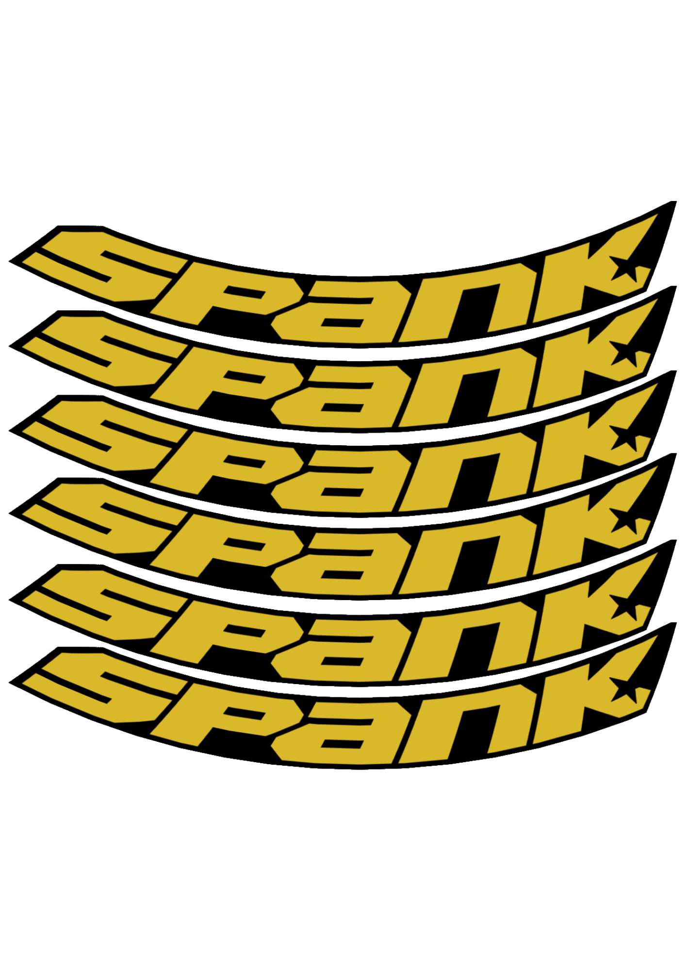 Naklejki na obręcz Spank Spike 26 (6 sztuk)