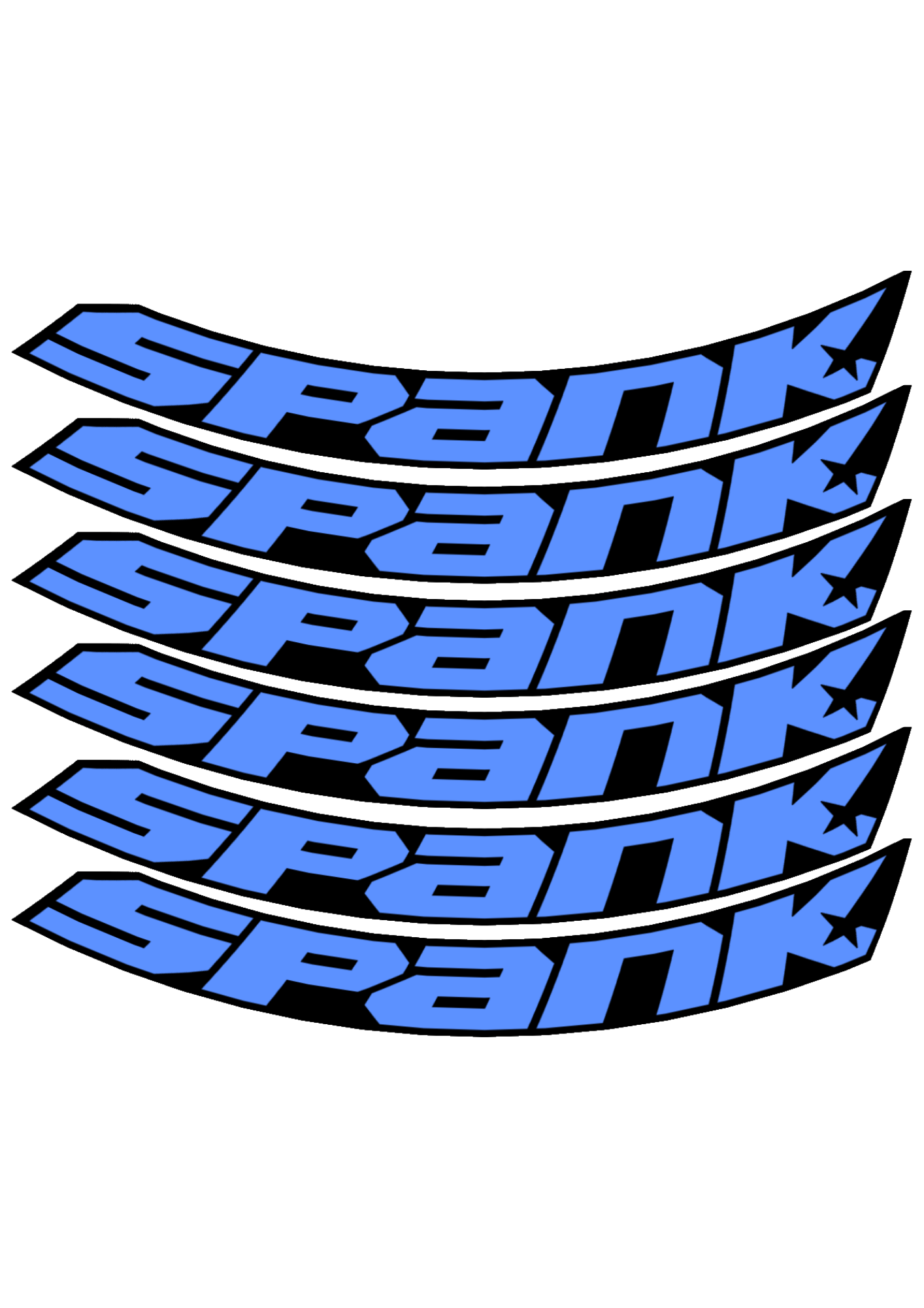 Naklejki na obręcz Spank Spike 26 (6 sztuk)