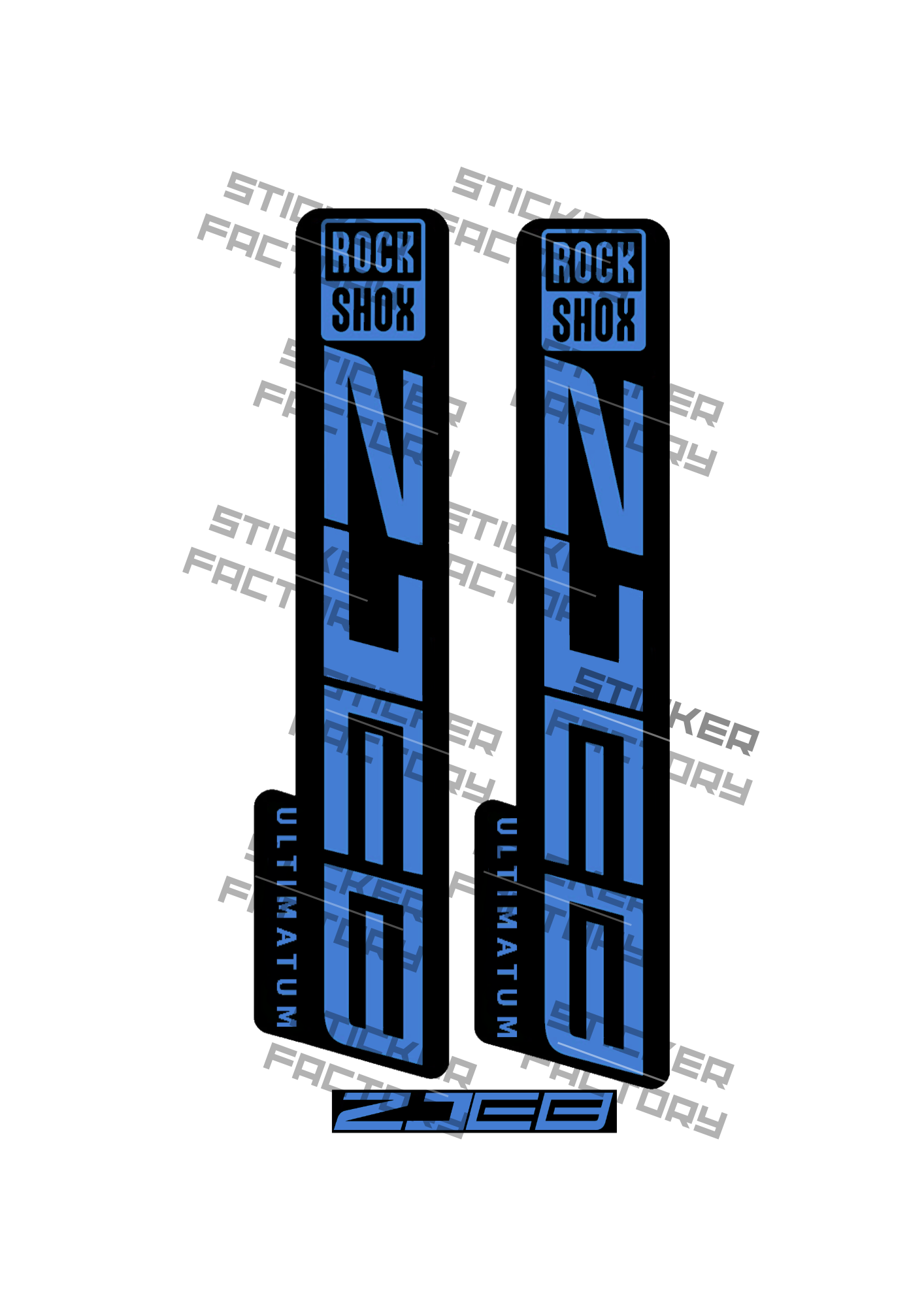 Naklejka na amortyzator Rock Shox ZJEB Ultimatum