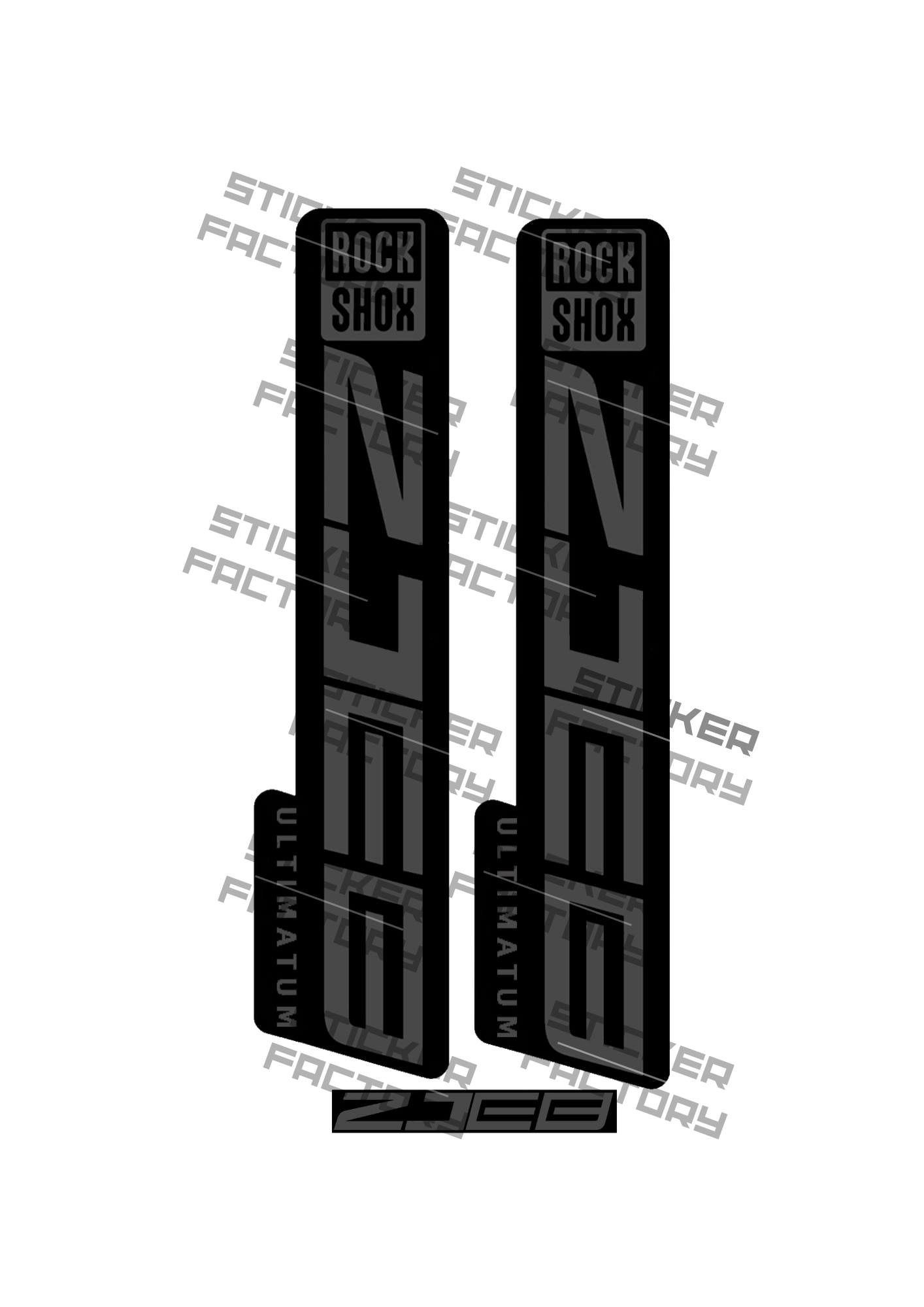 Naklejka na amortyzator Rock Shox ZJEB Ultimatum