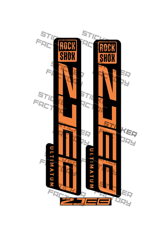 Naklejka na amortyzator Rock Shox ZJEB Ultimatum
