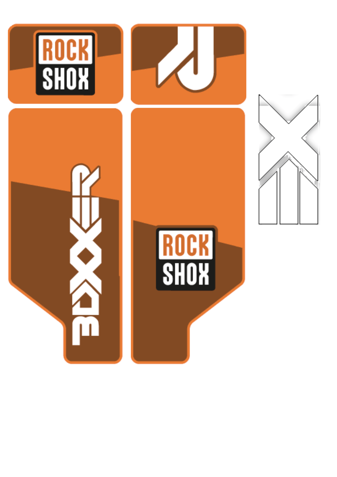 Naklejka na amortyzator Rock Shox Boxxer 2012