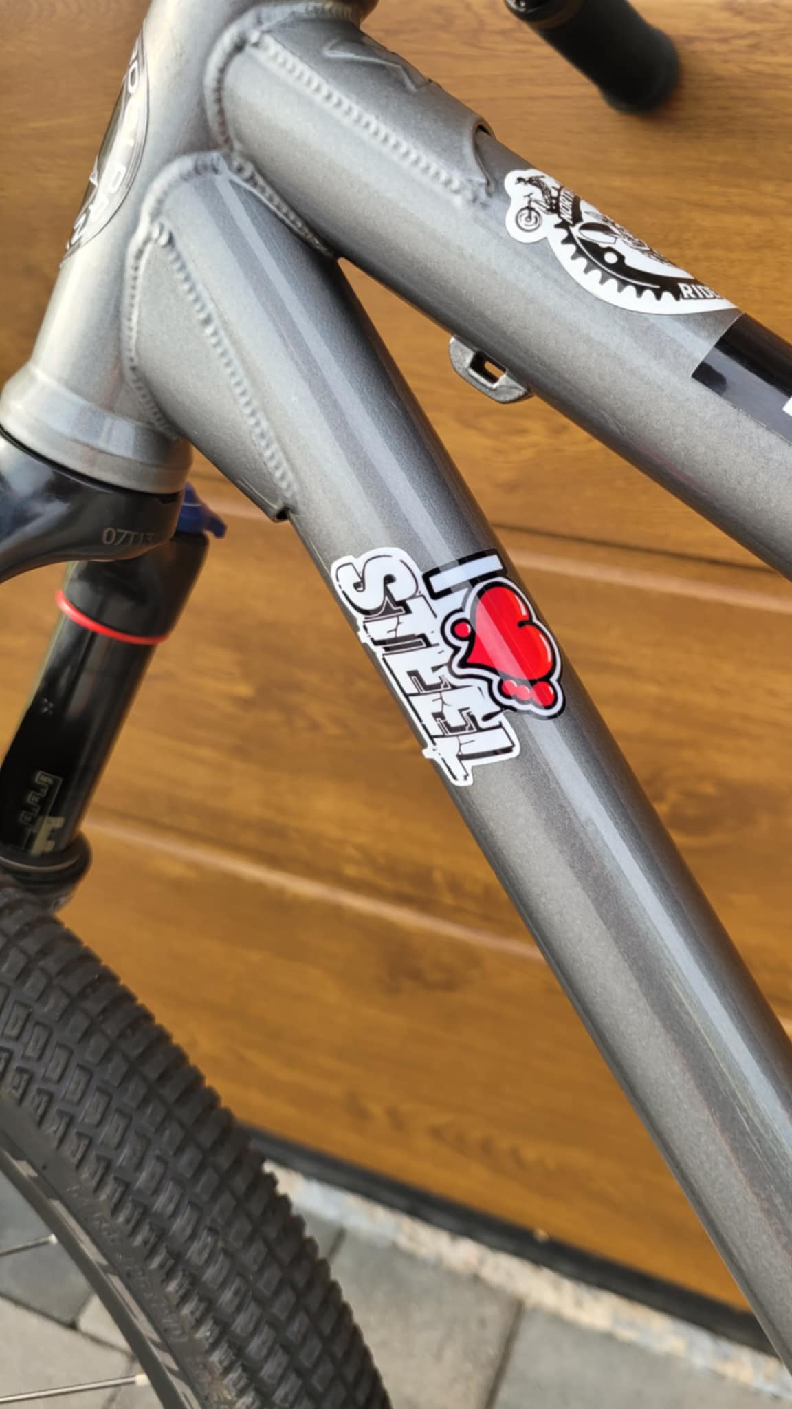 Naklejka I LOVE STEEL (1szt.)