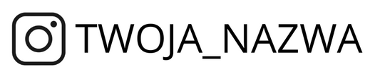 Naklejka z twoją nazwą na Instagramie (1 sztuka) 1,5 na X