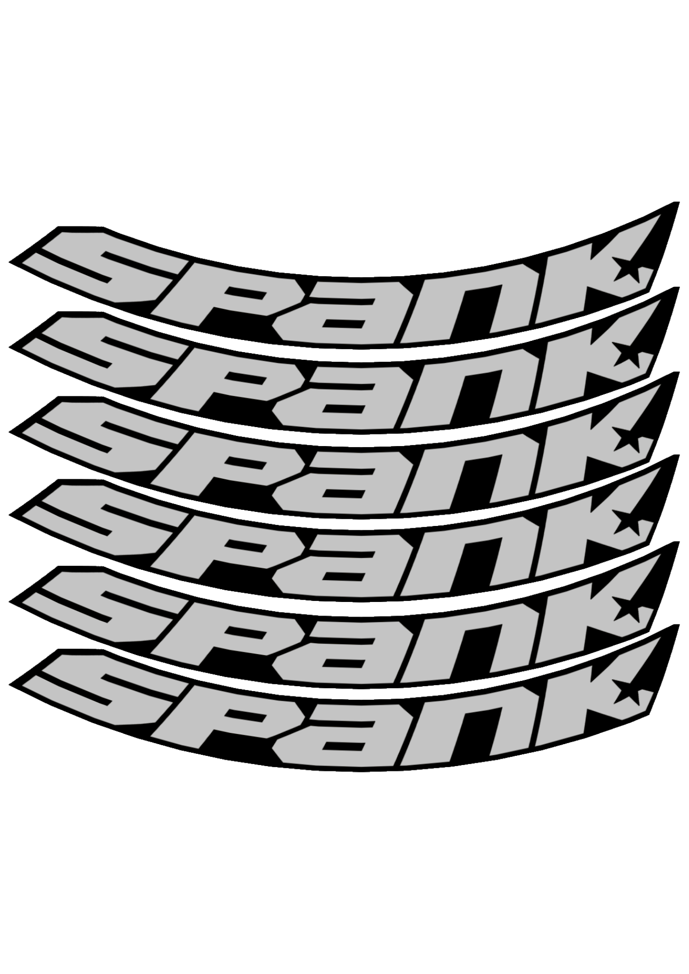 Naklejki na obręcz Spank Spike 26 (6 sztuk)