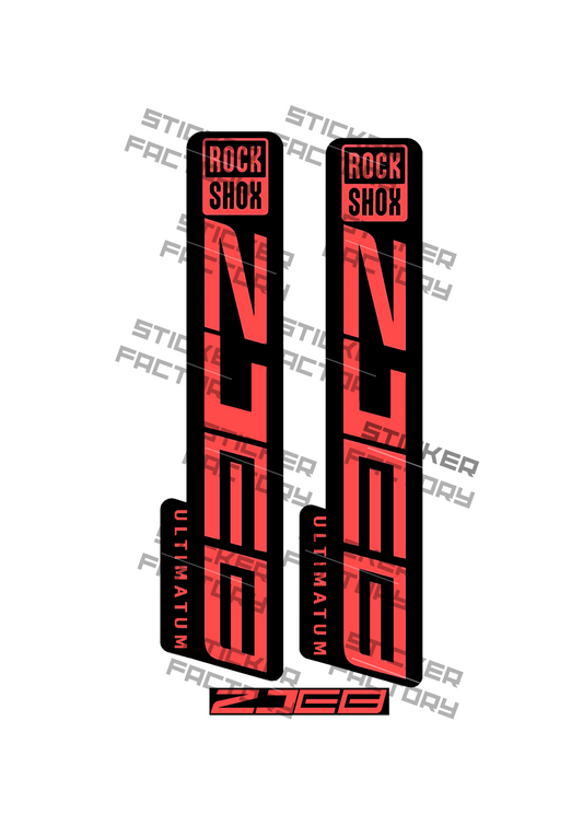 Naklejka na amortyzator Rock Shox ZJEB Ultimatum